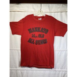 VTG Early 80s Minnesota Mankato All Stars Single Stitch USA Made T Shirt Red S
